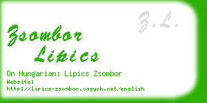zsombor lipics business card